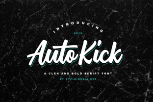 Auto Kick Script Font for Elegant Digital Branding