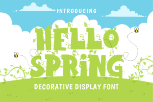 Hello Spring Display Font for Handmade Creatives