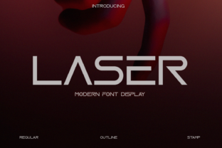 Laser Display Font for Bold Digital Branding