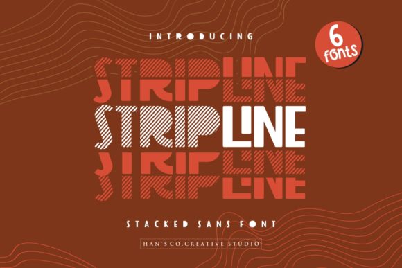 Strip Line Font for Modern Branding and Business Design