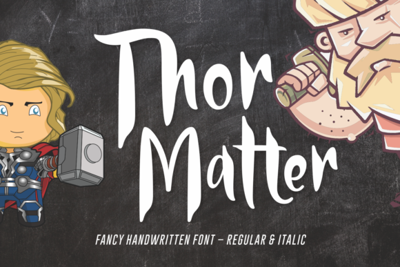 Thor Matter Script Handwritten Font for Makers
