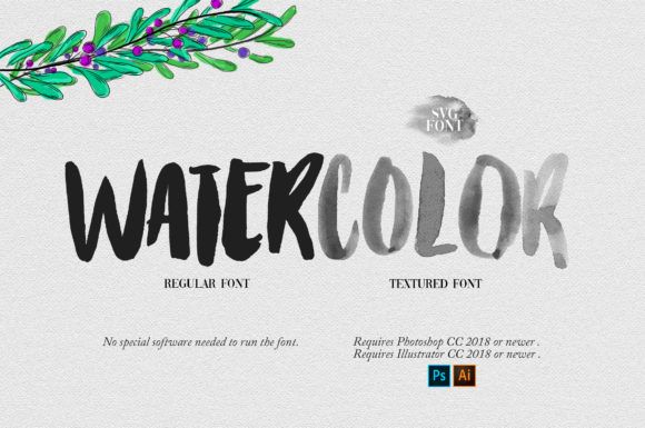 Watercolor Font: Realistic Texture SVG Typeface for Scroll-Stopping Visuals
