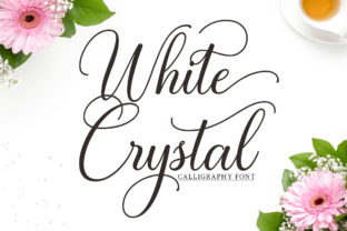 White Crystal Script Font for Elegant Handmade Design